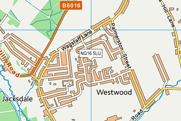 NG16 5LU map - OS VectorMap District (Ordnance Survey)