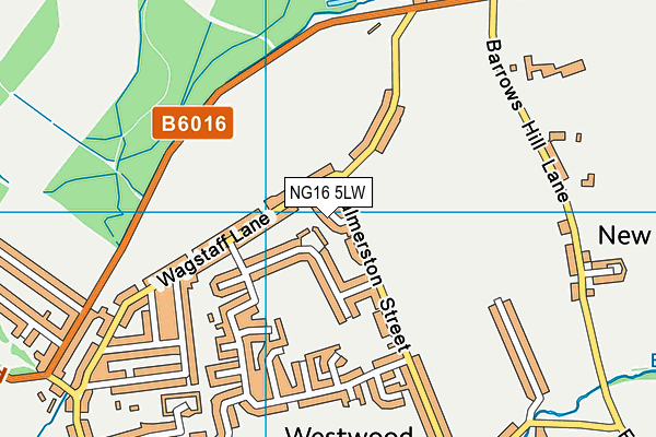 NG16 5LW map - OS VectorMap District (Ordnance Survey)