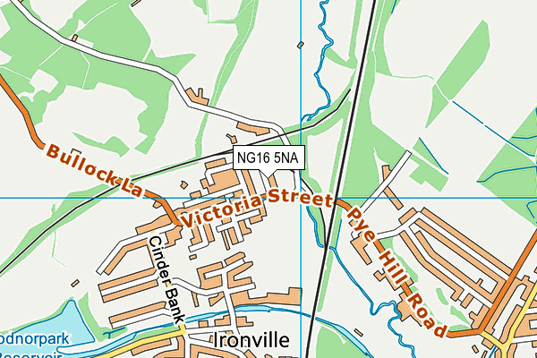 NG16 5NA map - OS VectorMap District (Ordnance Survey)