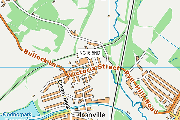 NG16 5ND map - OS VectorMap District (Ordnance Survey)