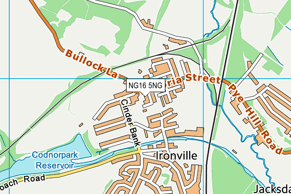 NG16 5NG map - OS VectorMap District (Ordnance Survey)