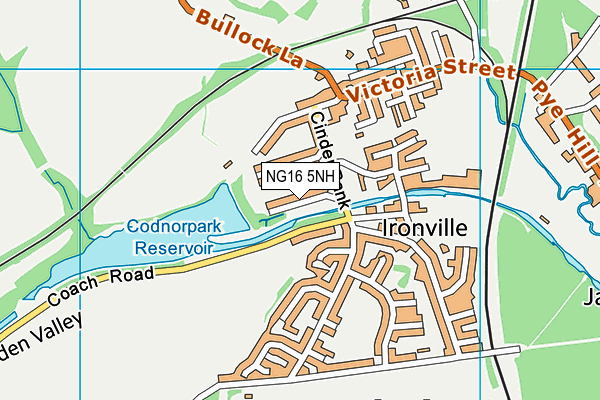 NG16 5NH map - OS VectorMap District (Ordnance Survey)