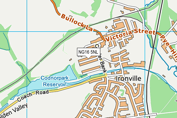 NG16 5NL map - OS VectorMap District (Ordnance Survey)