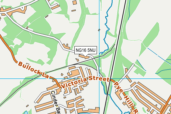 NG16 5NU map - OS VectorMap District (Ordnance Survey)