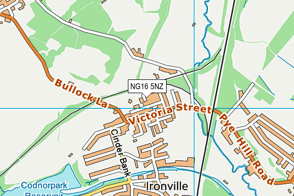 NG16 5NZ map - OS VectorMap District (Ordnance Survey)