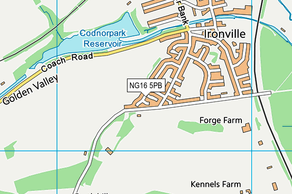 NG16 5PB map - OS VectorMap District (Ordnance Survey)