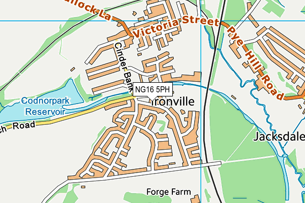 NG16 5PH map - OS VectorMap District (Ordnance Survey)