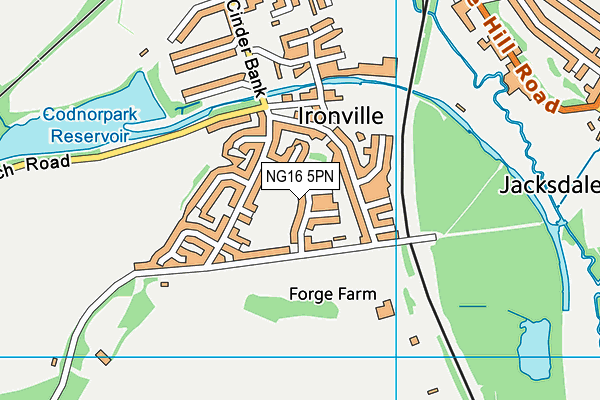 NG16 5PN map - OS VectorMap District (Ordnance Survey)