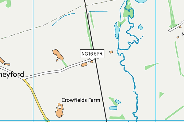 NG16 5PR map - OS VectorMap District (Ordnance Survey)