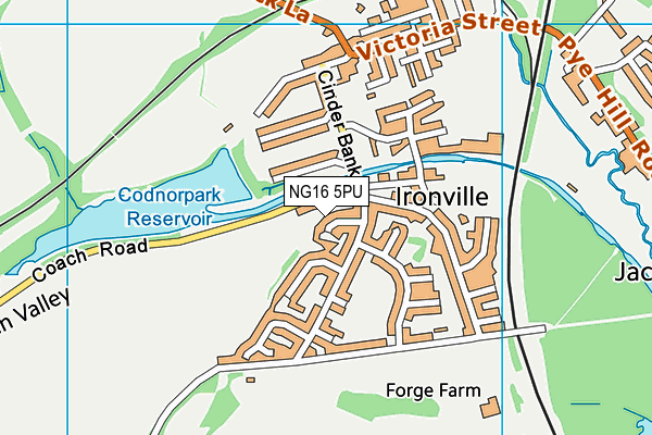 NG16 5PU map - OS VectorMap District (Ordnance Survey)