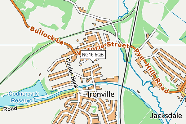 NG16 5QB map - OS VectorMap District (Ordnance Survey)