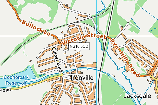 NG16 5QD map - OS VectorMap District (Ordnance Survey)