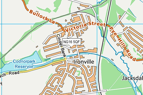 NG16 5QF map - OS VectorMap District (Ordnance Survey)