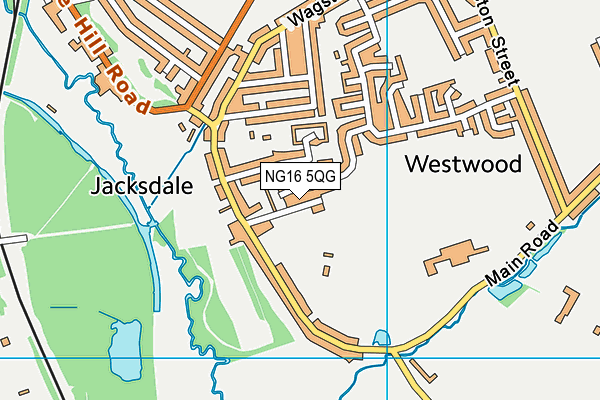 NG16 5QG map - OS VectorMap District (Ordnance Survey)