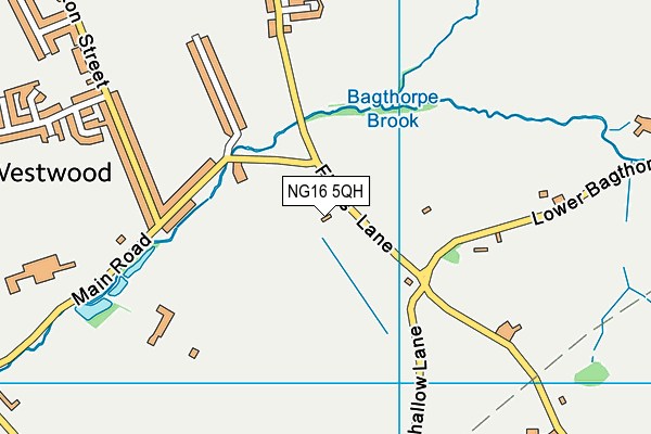 NG16 5QH map - OS VectorMap District (Ordnance Survey)