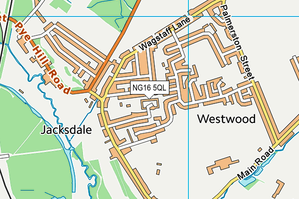 NG16 5QL map - OS VectorMap District (Ordnance Survey)