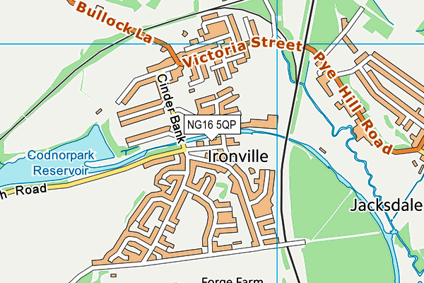 NG16 5QP map - OS VectorMap District (Ordnance Survey)