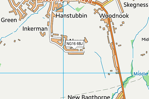 NG16 6BJ map - OS VectorMap District (Ordnance Survey)