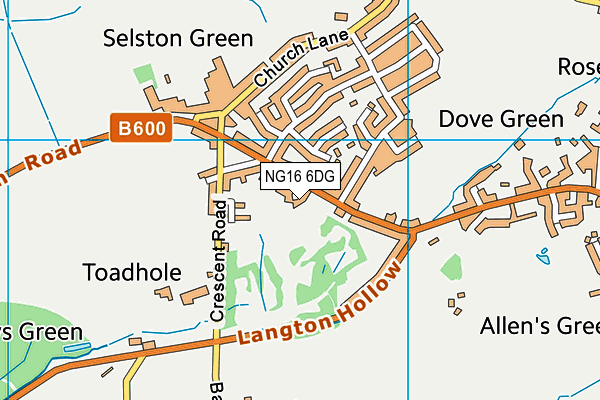 NG16 6DG map - OS VectorMap District (Ordnance Survey)