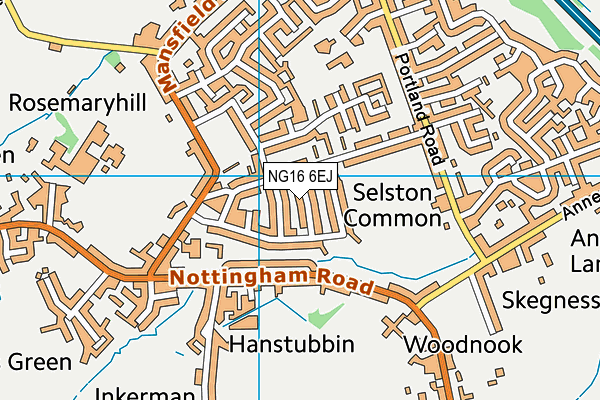 NG16 6EJ map - OS VectorMap District (Ordnance Survey)