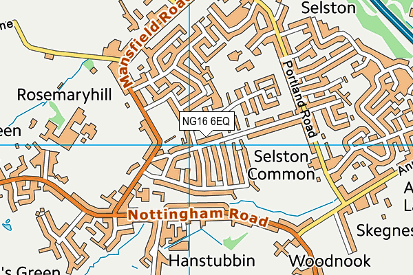 NG16 6EQ map - OS VectorMap District (Ordnance Survey)