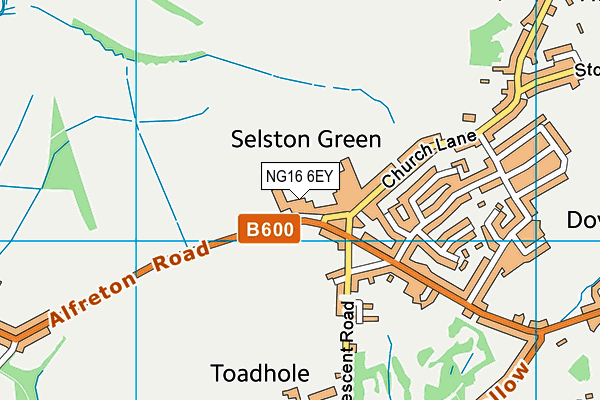 NG16 6EY map - OS VectorMap District (Ordnance Survey)