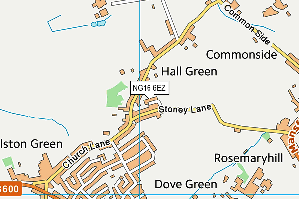 NG16 6EZ map - OS VectorMap District (Ordnance Survey)