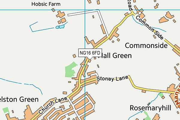 NG16 6FD map - OS VectorMap District (Ordnance Survey)