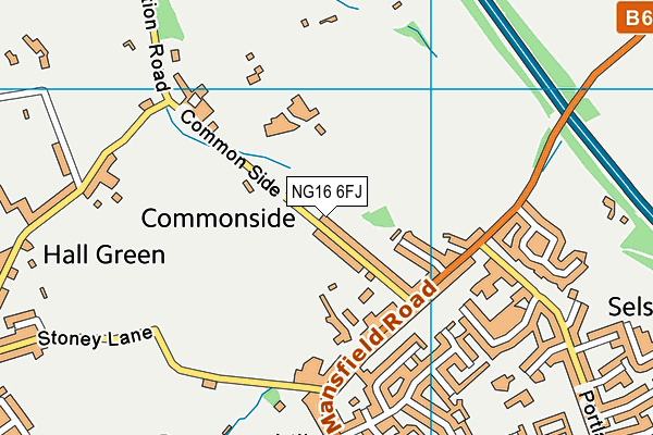 NG16 6FJ map - OS VectorMap District (Ordnance Survey)