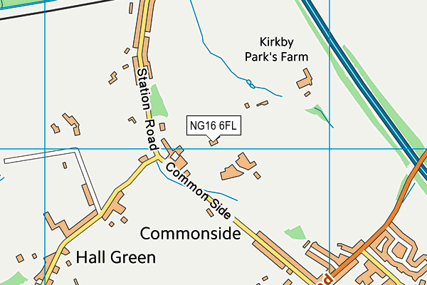 NG16 6FL map - OS VectorMap District (Ordnance Survey)