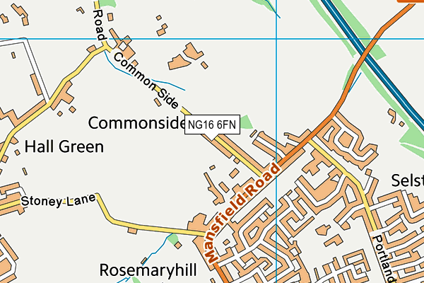 NG16 6FN map - OS VectorMap District (Ordnance Survey)