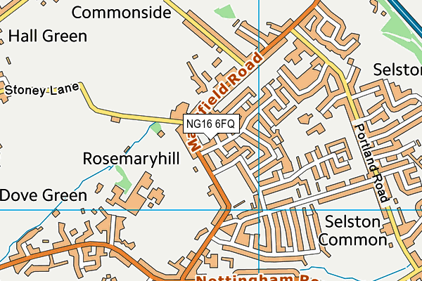 NG16 6FQ map - OS VectorMap District (Ordnance Survey)