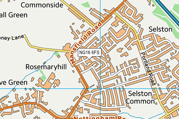 NG16 6FS map - OS VectorMap District (Ordnance Survey)