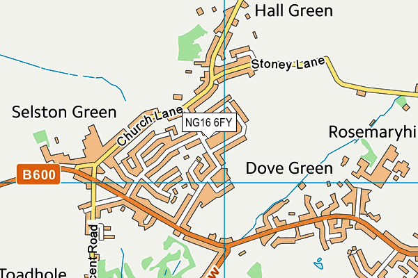 NG16 6FY map - OS VectorMap District (Ordnance Survey)