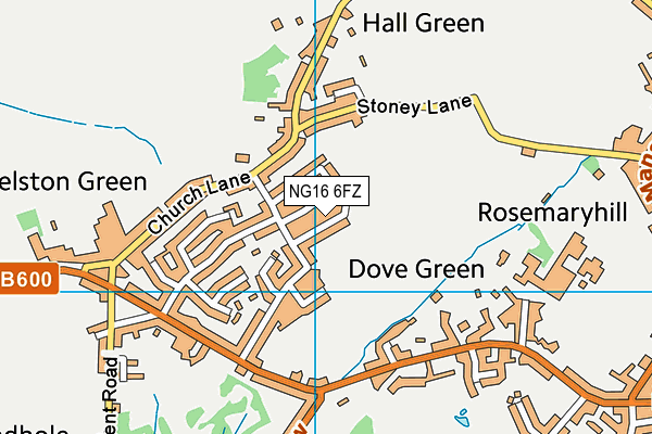 NG16 6FZ map - OS VectorMap District (Ordnance Survey)