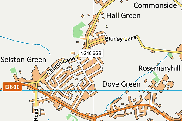 NG16 6GB map - OS VectorMap District (Ordnance Survey)