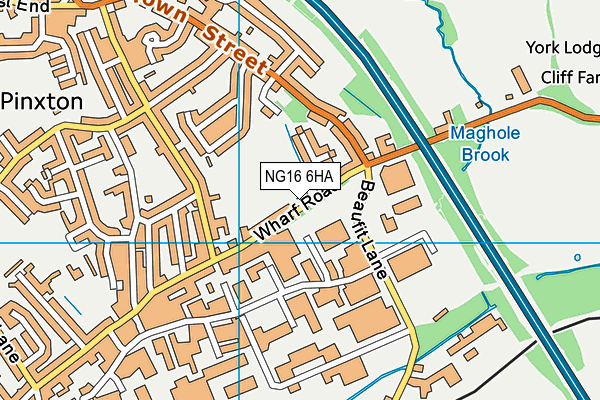NG16 6HA map - OS VectorMap District (Ordnance Survey)