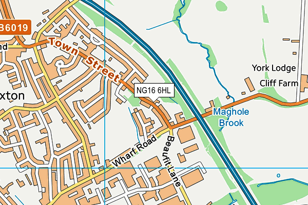 NG16 6HL map - OS VectorMap District (Ordnance Survey)