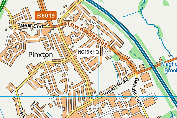 NG16 6HQ map - OS VectorMap District (Ordnance Survey)