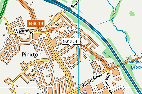 NG16 6HT map - OS VectorMap District (Ordnance Survey)