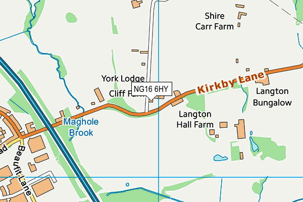 NG16 6HY map - OS VectorMap District (Ordnance Survey)