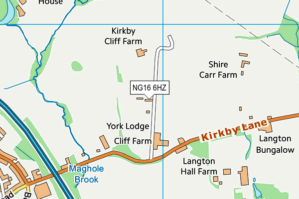 NG16 6HZ map - OS VectorMap District (Ordnance Survey)