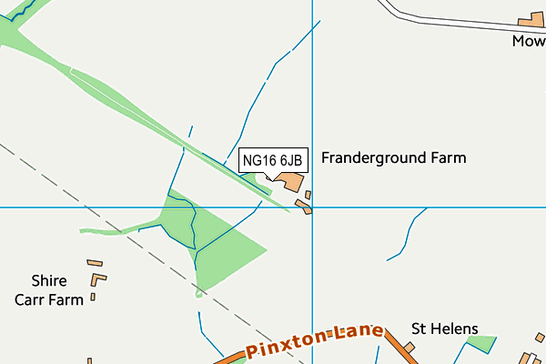 NG16 6JB map - OS VectorMap District (Ordnance Survey)