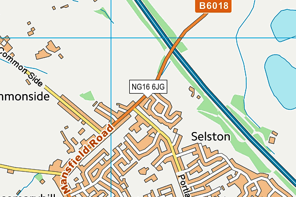 NG16 6JG map - OS VectorMap District (Ordnance Survey)