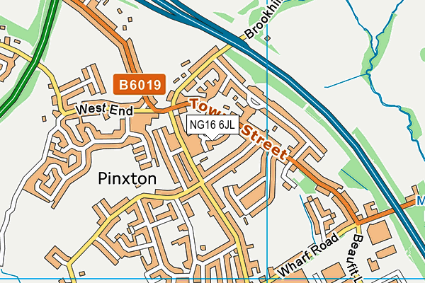 NG16 6JL map - OS VectorMap District (Ordnance Survey)