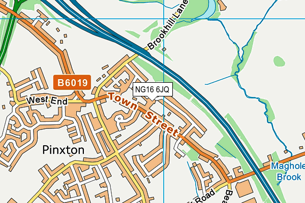 NG16 6JQ map - OS VectorMap District (Ordnance Survey)