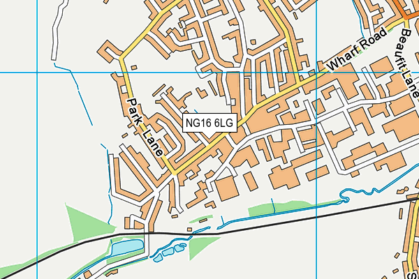 Pinxton Miners Welfare Sports Ground map (NG16 6LG) - OS VectorMap District (Ordnance Survey)