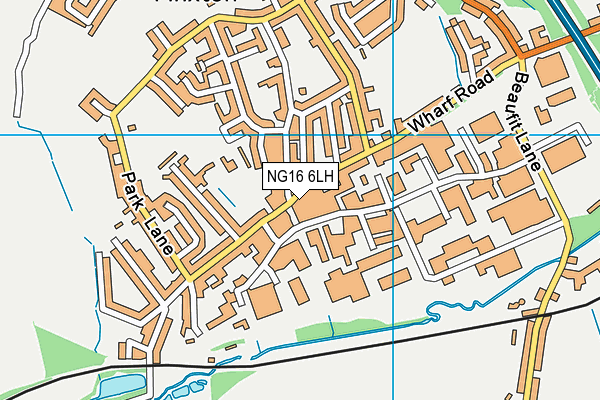 NG16 6LH map - OS VectorMap District (Ordnance Survey)