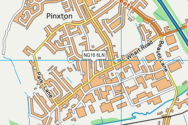 NG16 6LN map - OS VectorMap District (Ordnance Survey)
