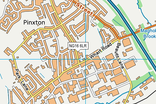 NG16 6LR map - OS VectorMap District (Ordnance Survey)